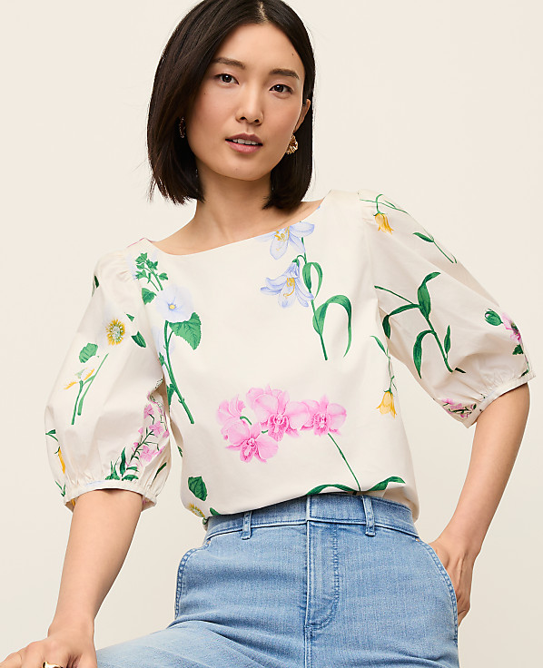 Floral Boatneck Popover