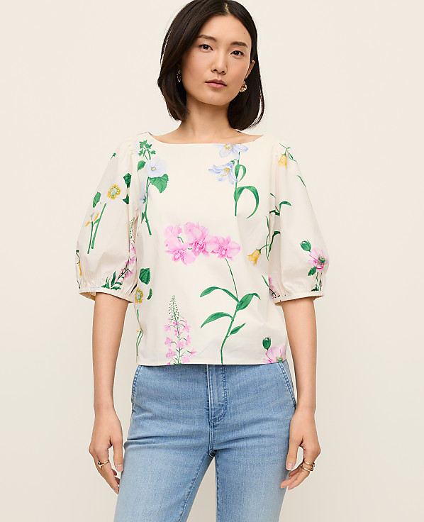 Floral Boatneck Popover