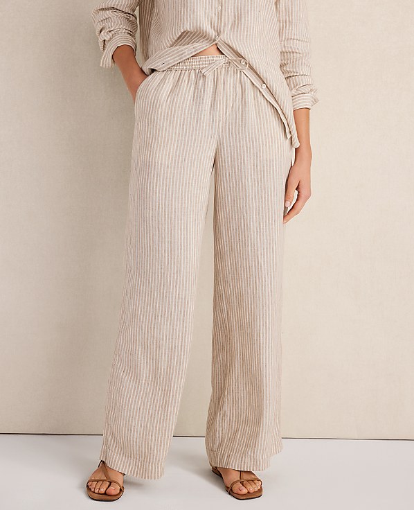 Haven Well Within Everweave Linen Stripe Relaxed Pants