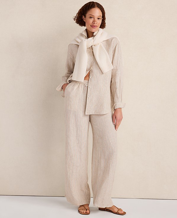 Haven Well Within Everweave Linen Stripe Relaxed Pants