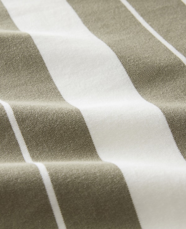 Haven Well Within Organic Cotton Interlock Stripe Johnny Collar Top