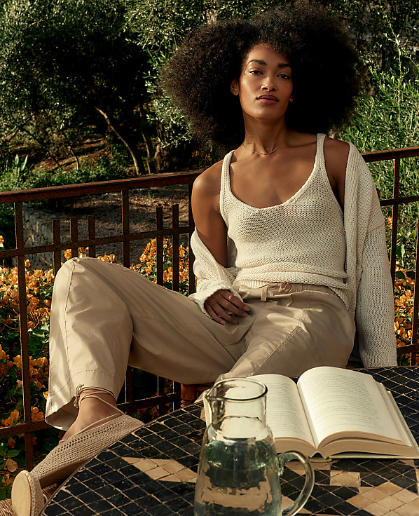 Haven Well Within Cotton Linen Plaited Tank