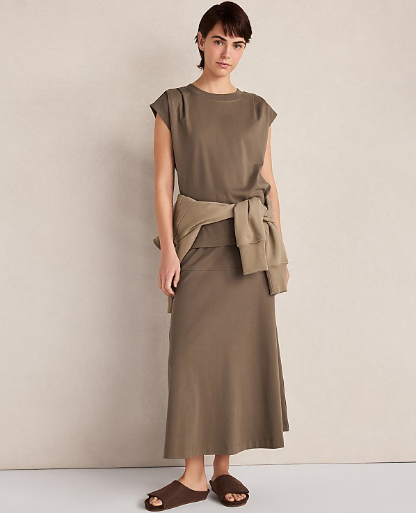 Haven Well Within Organic Cotton Interlock Midi Skirt