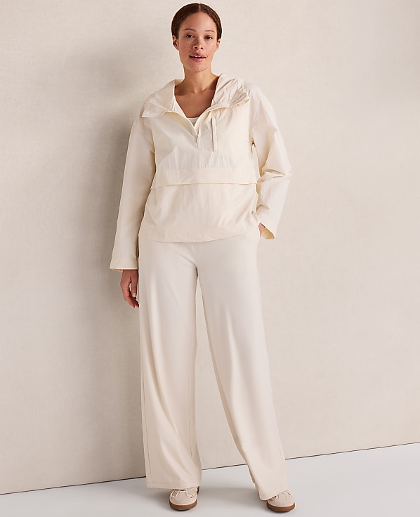 Haven Well Within Crinkle Nylon Half-Zip Hooded Jacket