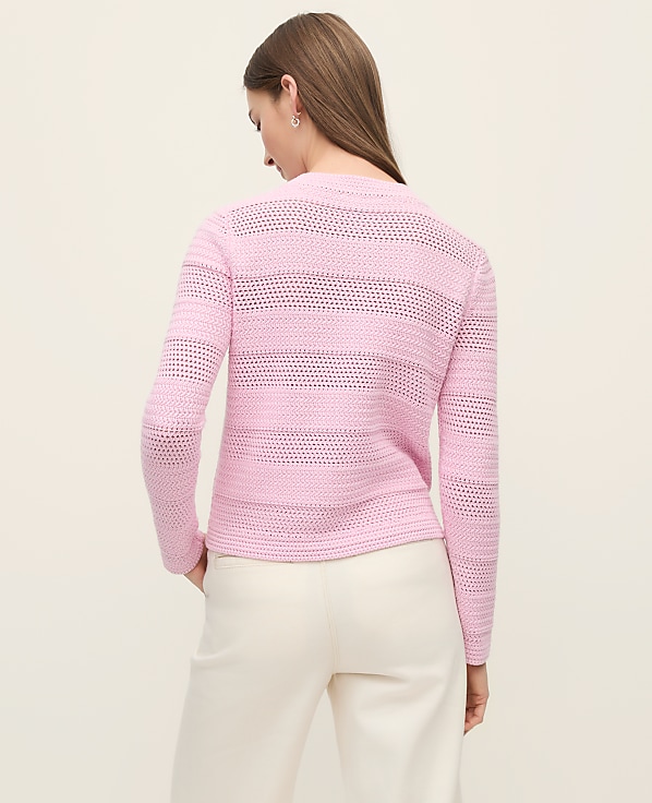 Petite Mixed Stitch Sweater Jacket