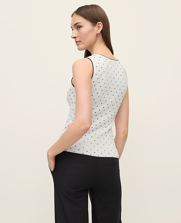 Polka Dot Knit Shell