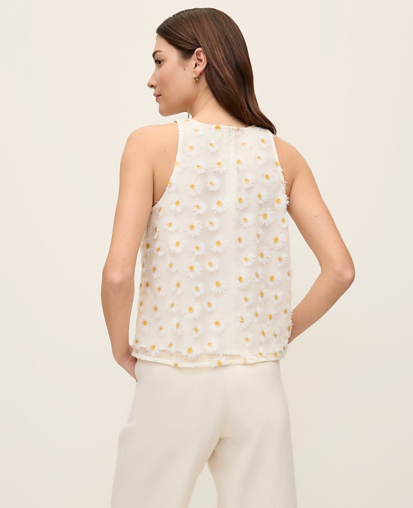 Petite Daisy Appliqu&eacute; Halter Top