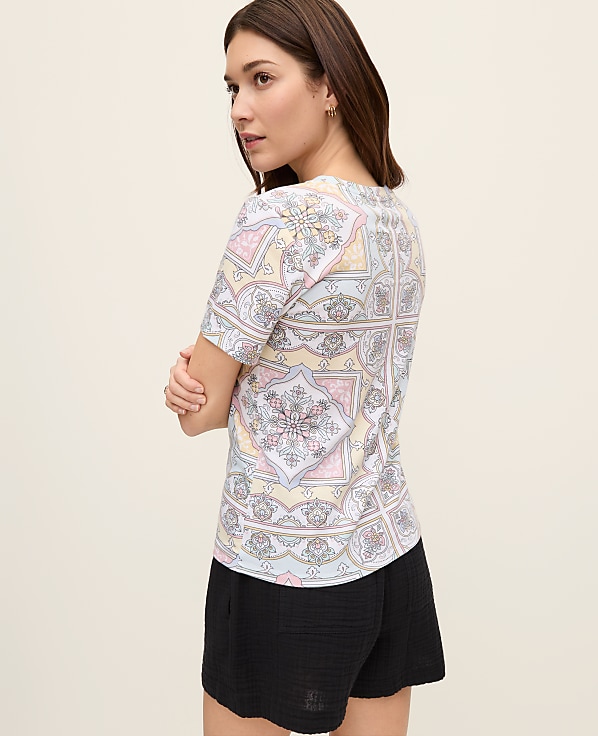 Paisley Crew Neck Tee
