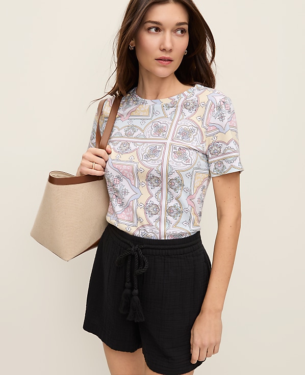Paisley Crew Neck Tee