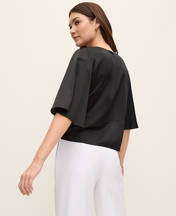 Satin Tie Waist Blouse