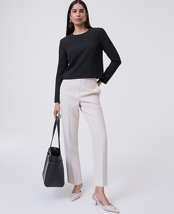 The Relaxed Ankle Pant in Fluid Crepe