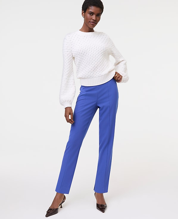 Petite Honeycomb Cable Crew Neck Sweater