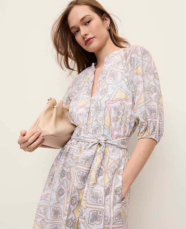 Petite Paisley Flare Dress