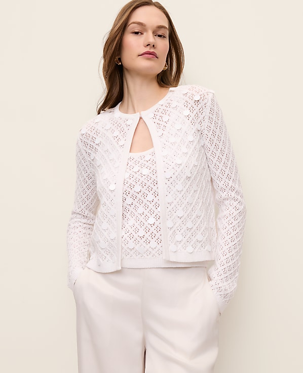 Sequin Open Cardigan