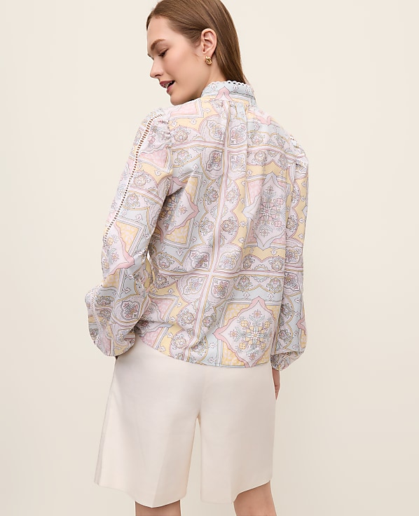 Paisley Embroidered Lace Blouse