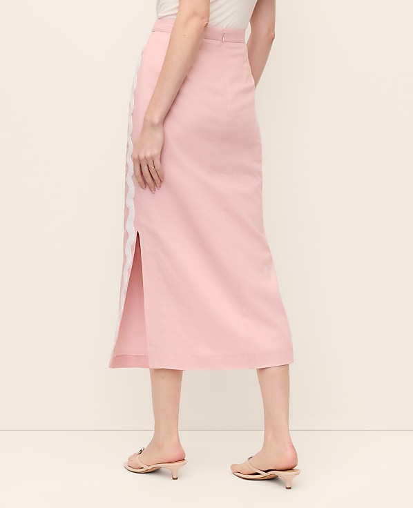 Midi Skirt in Linen Blend
