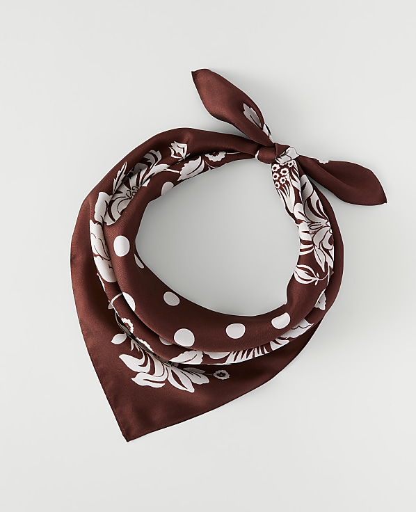 Polka Dot Silk Scarf