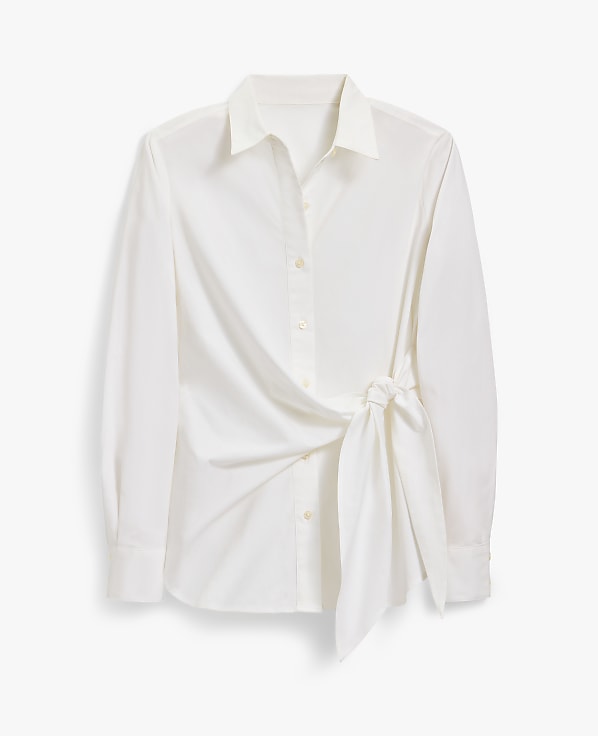 Tie Waist Button Down Shirt