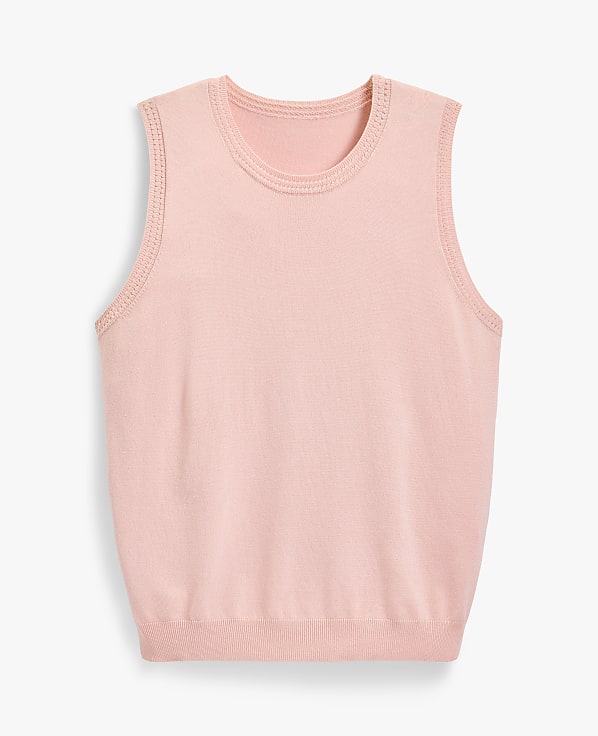 Pointelle Trim Sweater Shell