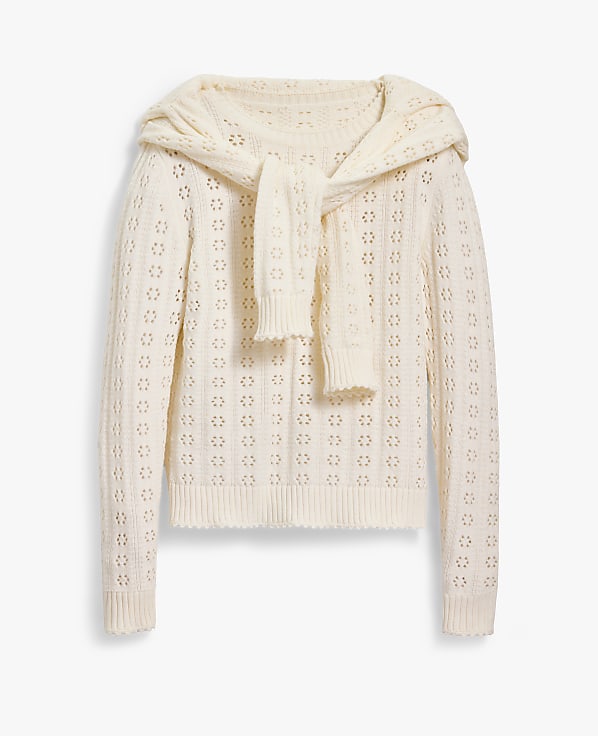 Petite Cozy Pointelle Sweater