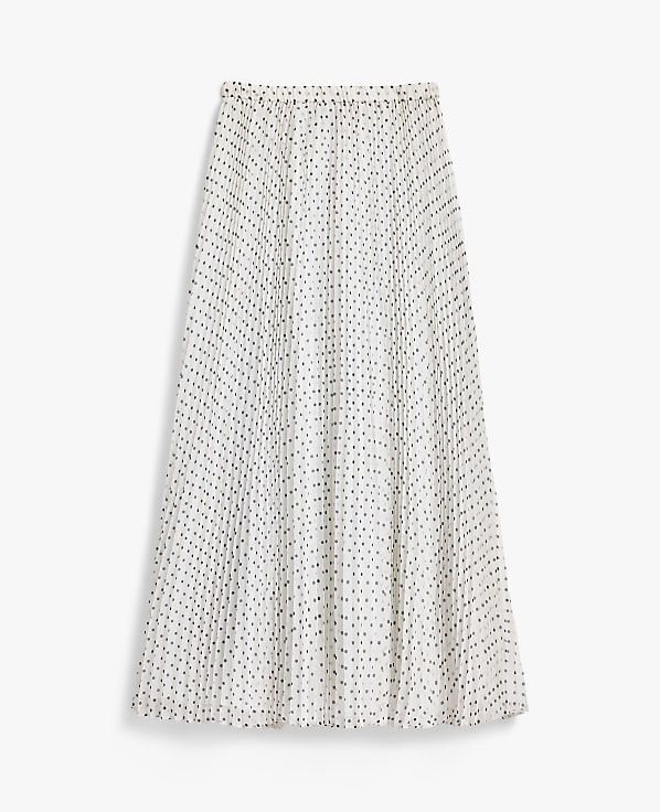 Petite Polka Dot Chiffon Midi Skirt
