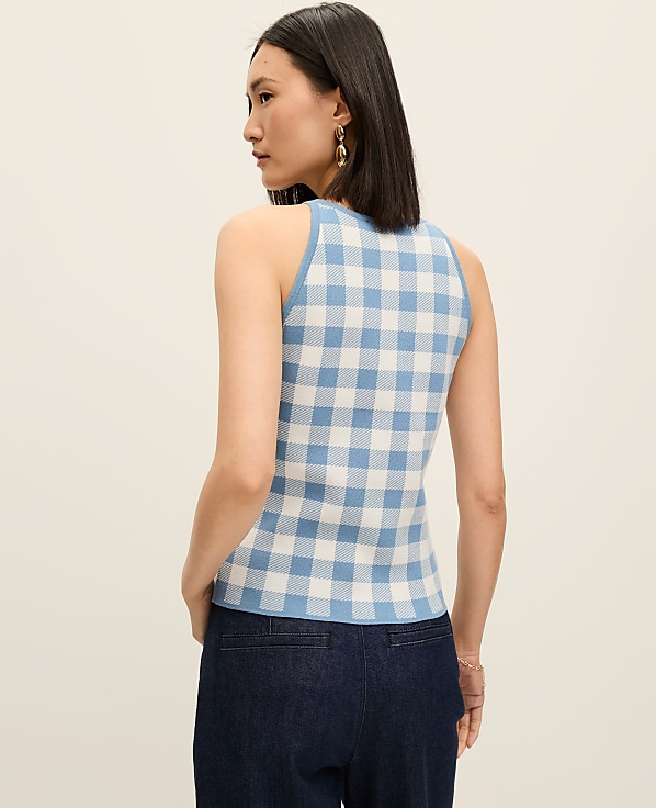 Gingham Halter Shell