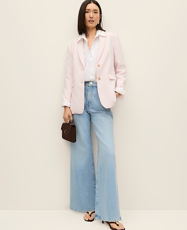 The Greenwich Blazer in Textured Crepe