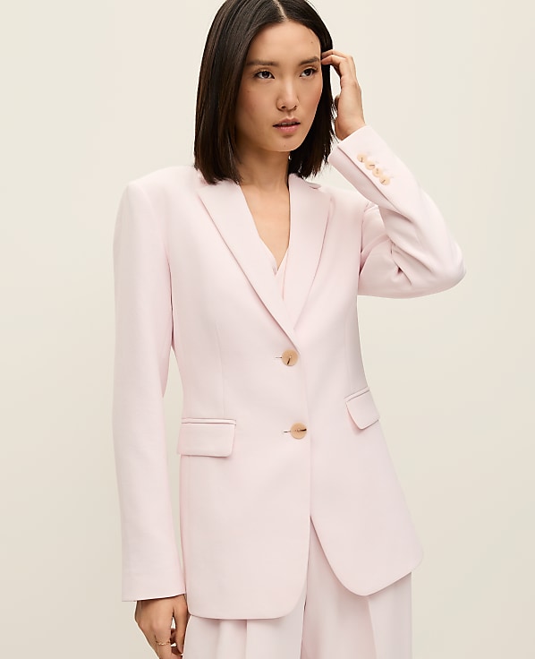 The Greenwich Blazer in Textured Crepe