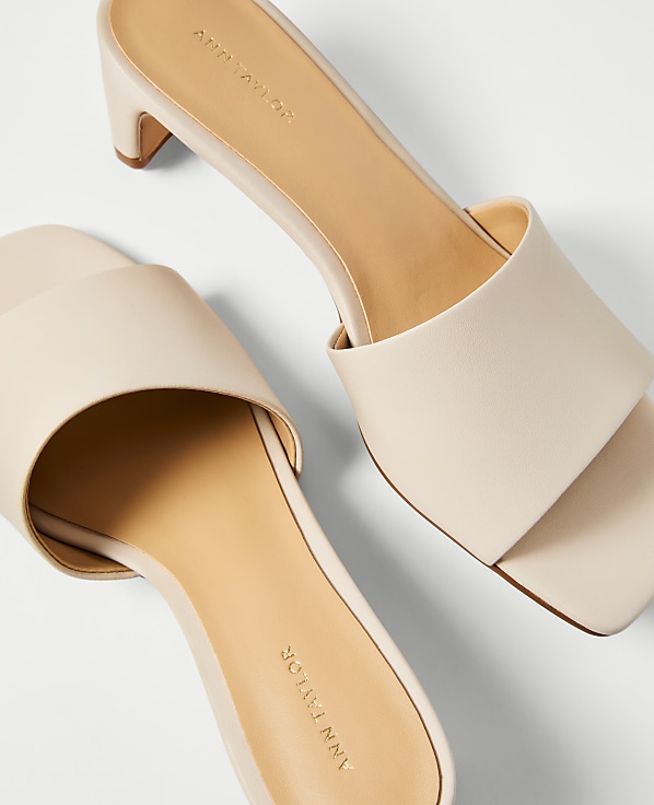 Leather Heel Mule