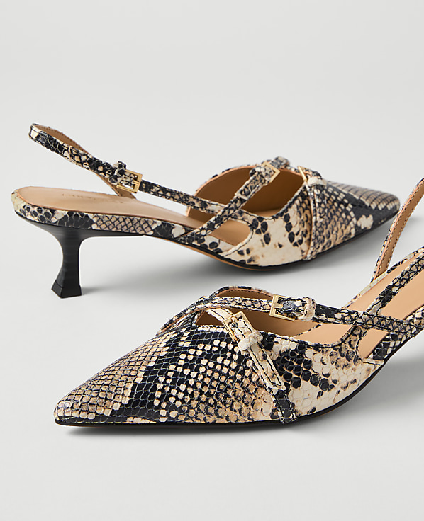 Snake Print Crossover Pump