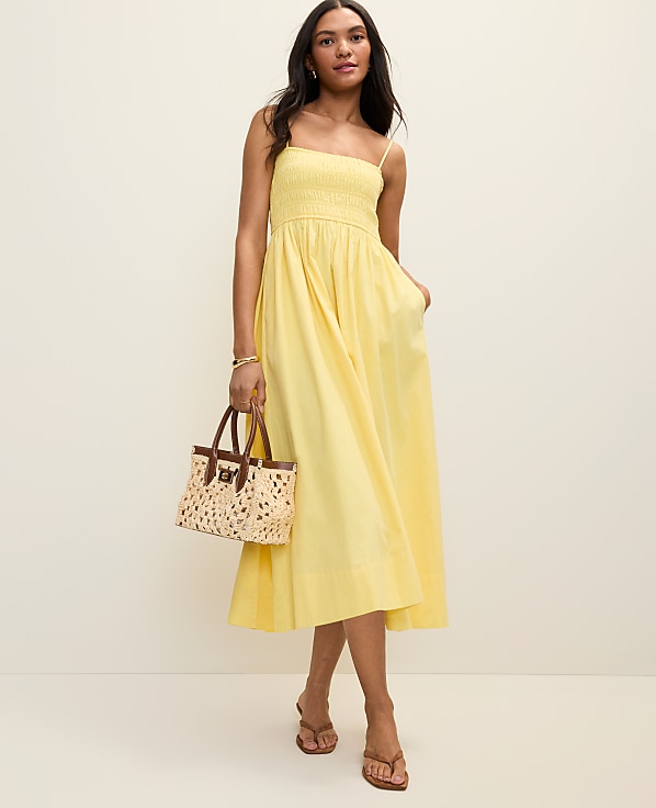 Petite Weekend Smocked Midi Dress