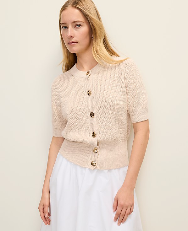 Petite Elbow Sleeve Cardigan