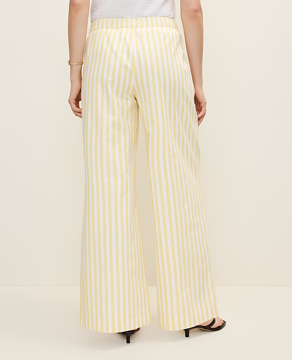 Petite Weekend Striped Easy Palazzo Pant
