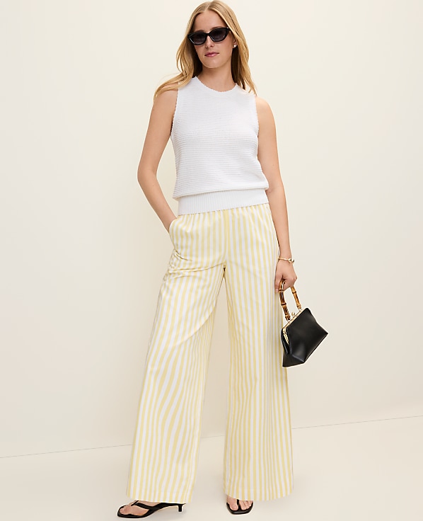 Weekend Striped Easy Palazzo Pant