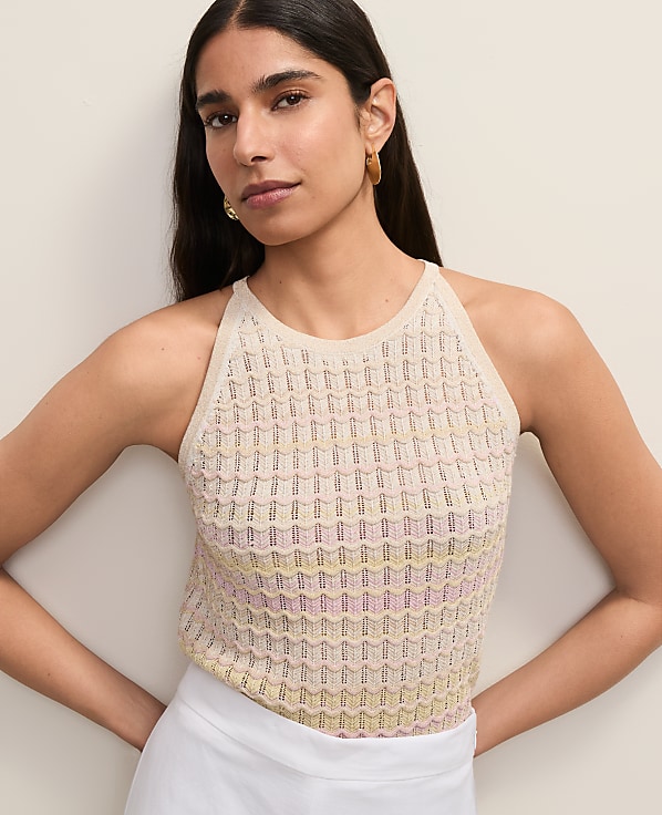 Halter Sweater Shell in Ombr&eacute;