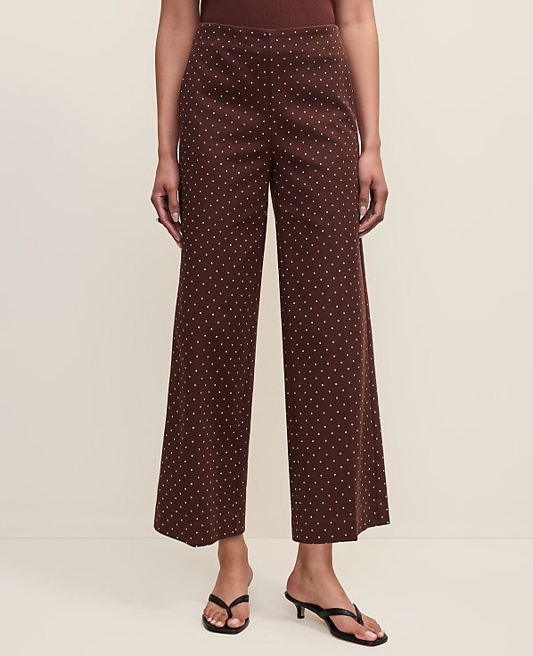The Petite Grace Pant in Micro Dot &mdash; Curvy Fit