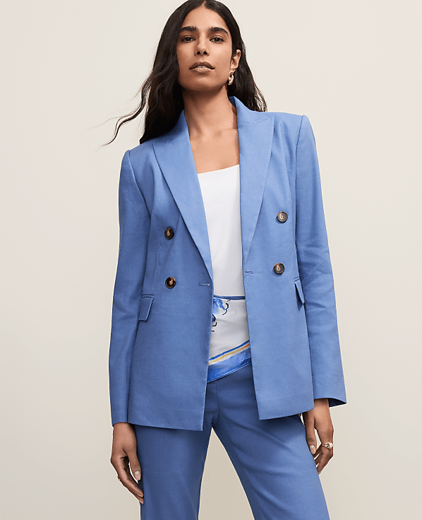 The Petite Tailored Blazer in Linen Blend