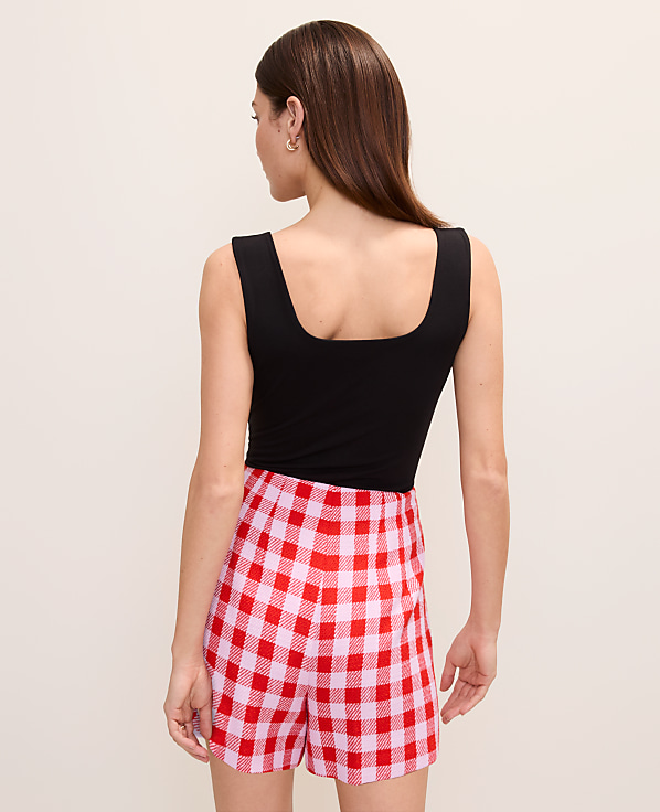 The Petite Gingham Side Zip Short