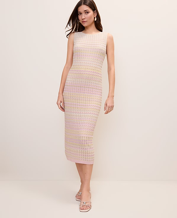 Petite Ombr&eacute; Crochet Sweater Dress