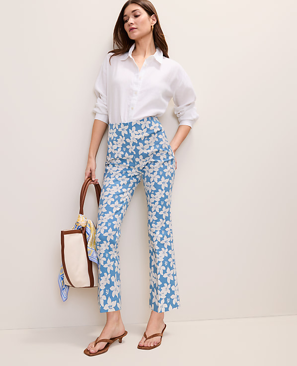 The Tall Flare Ankle Pant in Floral Print