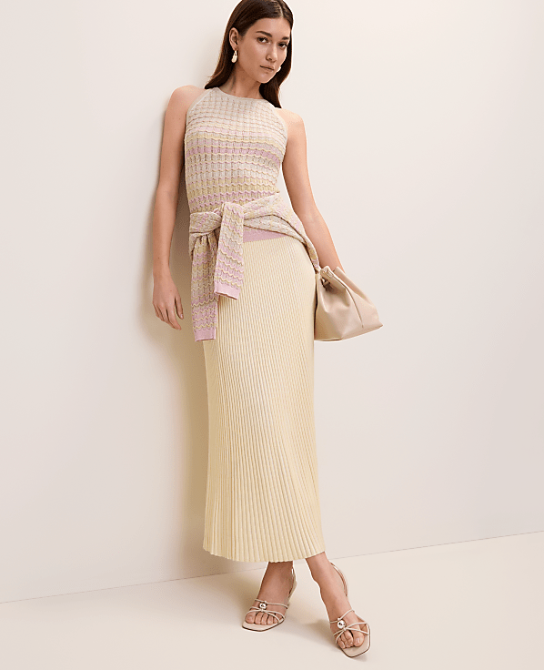 Ribbed Midi Sweater Skirt
