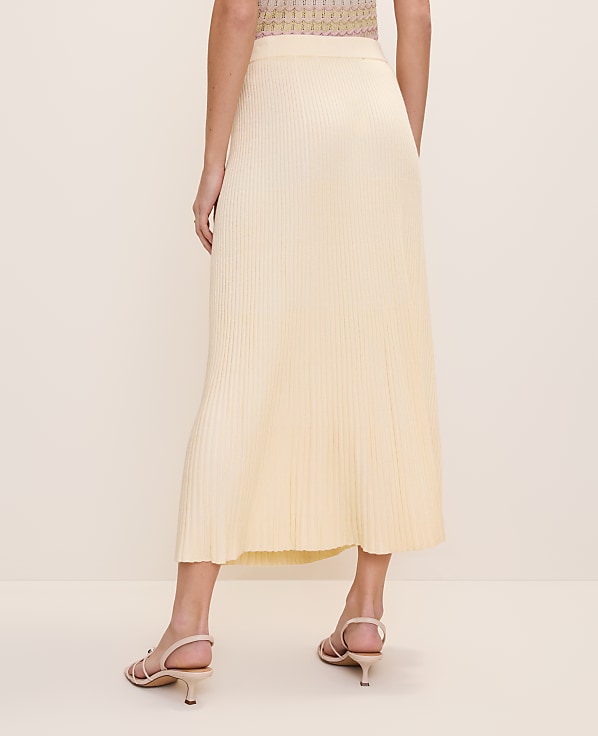Ribbed Midi Sweater Skirt