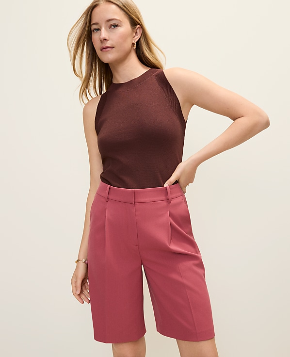 The Petite Pleated Bermuda Short