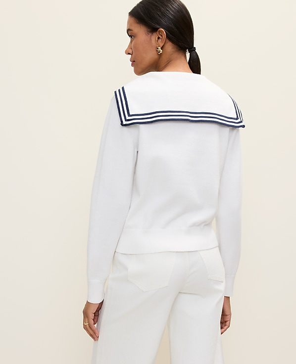 Petite Weekend Sailor Collar Sweater