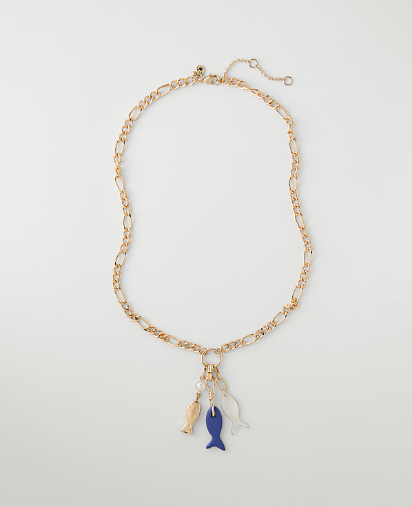 Mixed Fish Charm Necklace