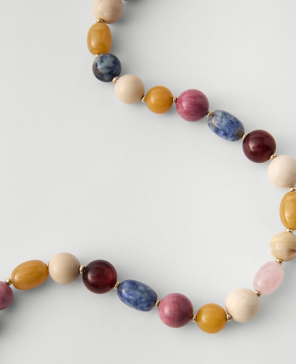 Mixed Stone Statement Necklace