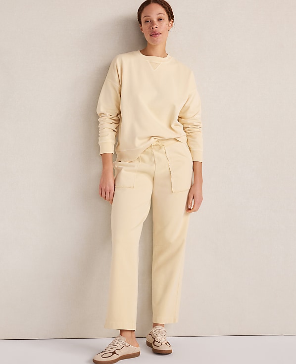 Haven Well Within Garment-Dyed Organic Cotton Terry Crewneck