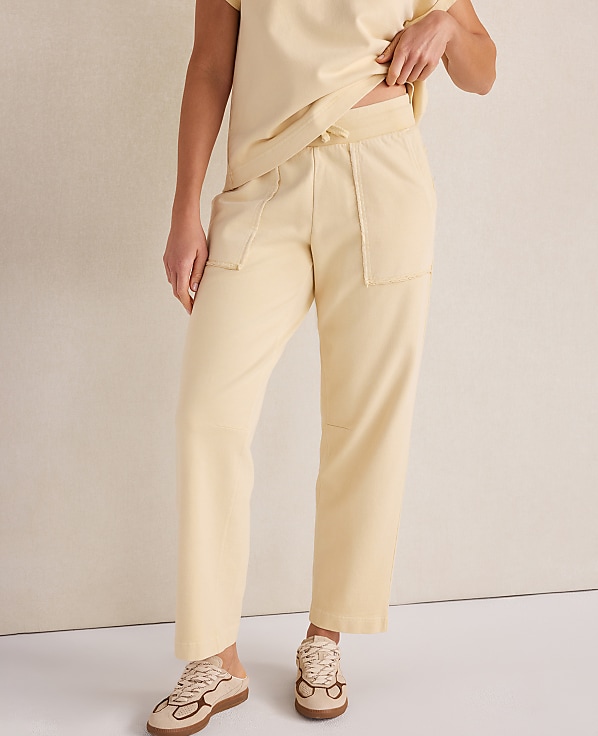Haven Well Within Garment-Dyed Organic Cotton Terry Pants