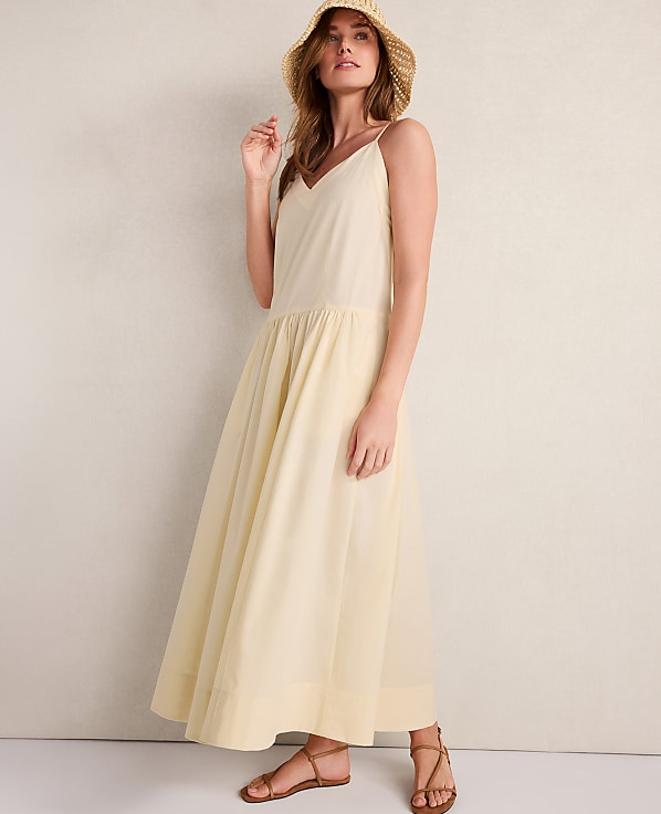 Haven Well Within Organic Cotton Poplin Strappy Maxi Dress