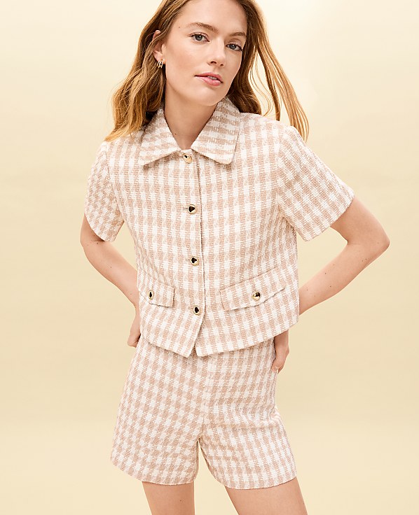 Houndstooth Tweed Jacket